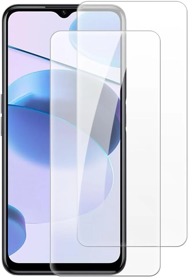 محافظ صفحه نمایش شیشه ای حرارت دیده شانتایم [2 عددی] سازگار با OPPO Realme Narzo 50A Prime (6.6 اینچ)، HD شفاف ضد خش بدون حباب، سازگار با قاب