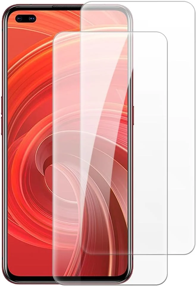 محافظ صفحه نمایش شیشه ای حرارت دیده شانتایم [2 عددی] سازگار با اوپو Realme X50 Pro 5G (6.44 اینچ)، شفاف HD ضد خش، بدون حباب، سازگار با قاب
