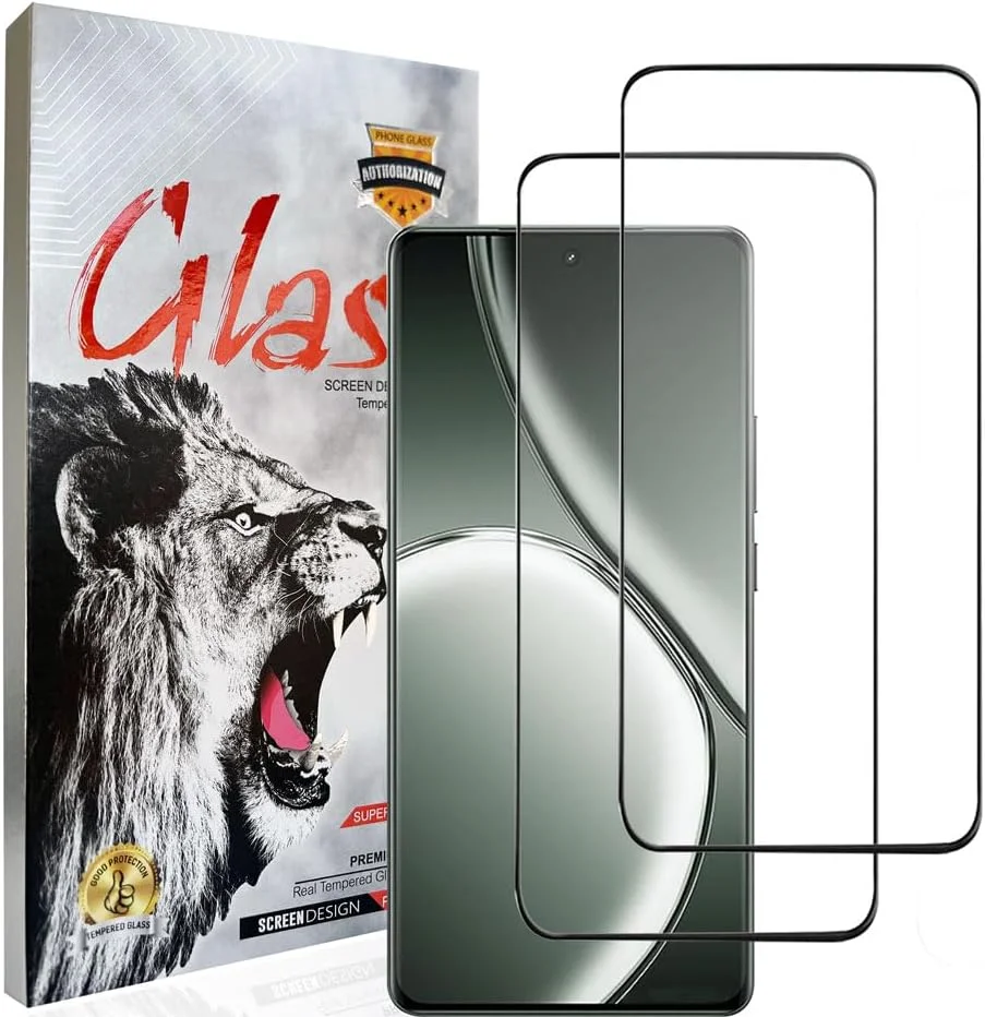 محافظ صفحه نمایش شیشه ای تمپرد HACIEN برای Realme GT 6T 5G، محافظ صفحه نمایش تمام صفحه گوشی موبایل شیشه ای تمپرد پریمیوم، فیلم محافظ HD شفاف 9H برای Realme GT 6T 5G بسته 2 عددی