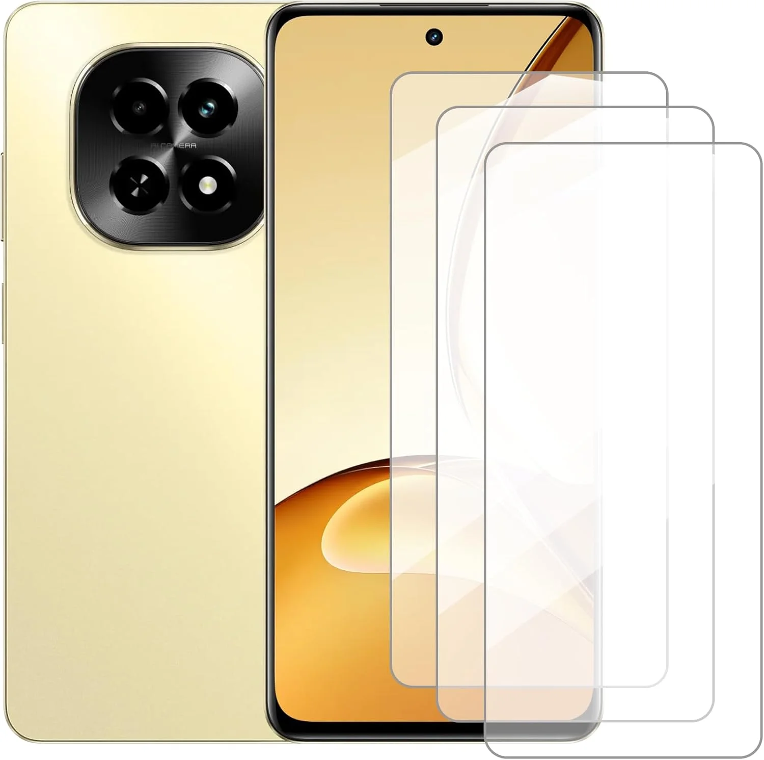 محافظ صفحه نمایش دامولونگ سازگار با Realme C63 5G RMX3950 (6.67 اینچ) [بسته 3 عددی] محافظ صفحه نمایش شیشه ای تمپر شده مناسب برای Realme C63 5G RMX3950