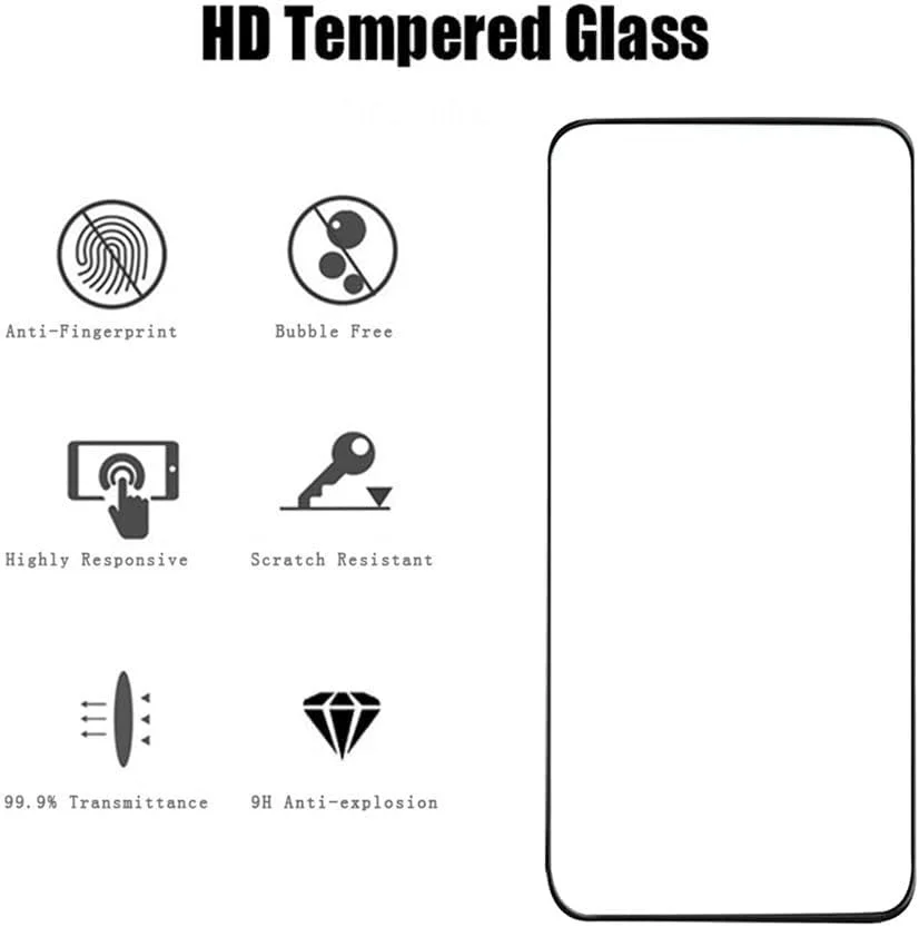 محافظ صفحه نمایش شیشه ای تمپرد HACIEN برای Realme GT 6T 5G، محافظ صفحه نمایش تمام صفحه گوشی موبایل شیشه ای تمپرد پریمیوم، فیلم محافظ HD شفاف 9H برای Realme GT 6T 5G بسته 2 عددی