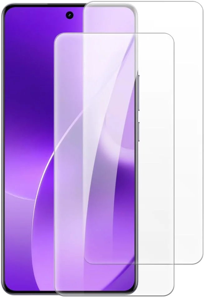 محافظ صفحه نمایش شیشه ای حرارت دیده Shantime [بسته 2 عددی] سازگار با OPPO Realme 15 Pro 5G (6.8 اینچ)، شفافیت HD، ضد خش، بدون حباب، سازگار با قاب