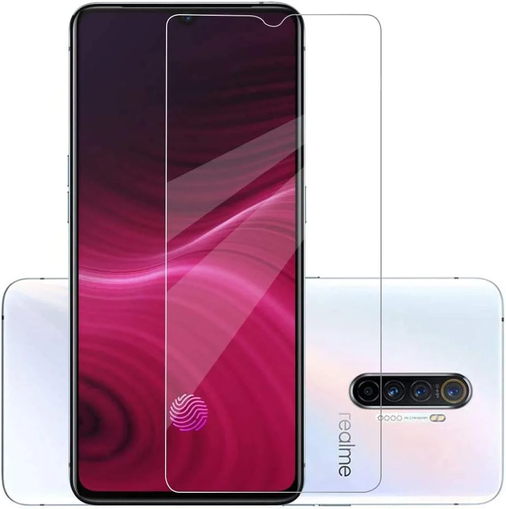 محافظ صفحه نمایش [2 عددی] XINKOE برای Realme X2 Pro، محافظ صفحه نمایش شیشه ای حرارت دیده ممتاز فوق العاده باریک HD 2.5D Pro-Fit