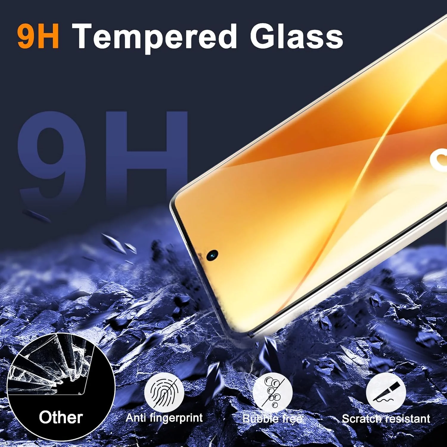 محافظ صفحه نمایش شیشه ای تمپرد GEEMEE برای Realme 15، بسته 2 عددی + 2 محافظ صفحه نمایش با محافظت از دوربین، شیشه محافظ تمپرد با سختی 9H، پوشش کامل، صفحه نمایش با حساسیت بالا