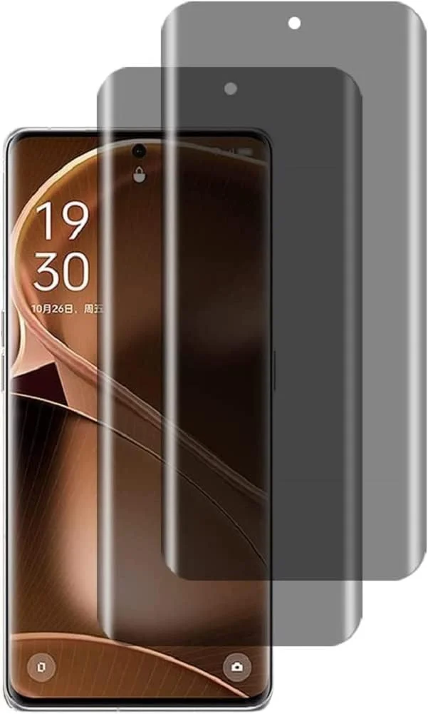 محافظ صفحه نمایش ضد جاسوسی Fiokxie [بسته 2 عددی] برای Realme 11 Pro Plus - محافظ صفحه نمایش حریم خصوصی تمام صفحه، فیلم شیشه ای سخت شده سه بعدی، سختی 9H محافظ ضد خش صفحه نمایش با پوشش کامل