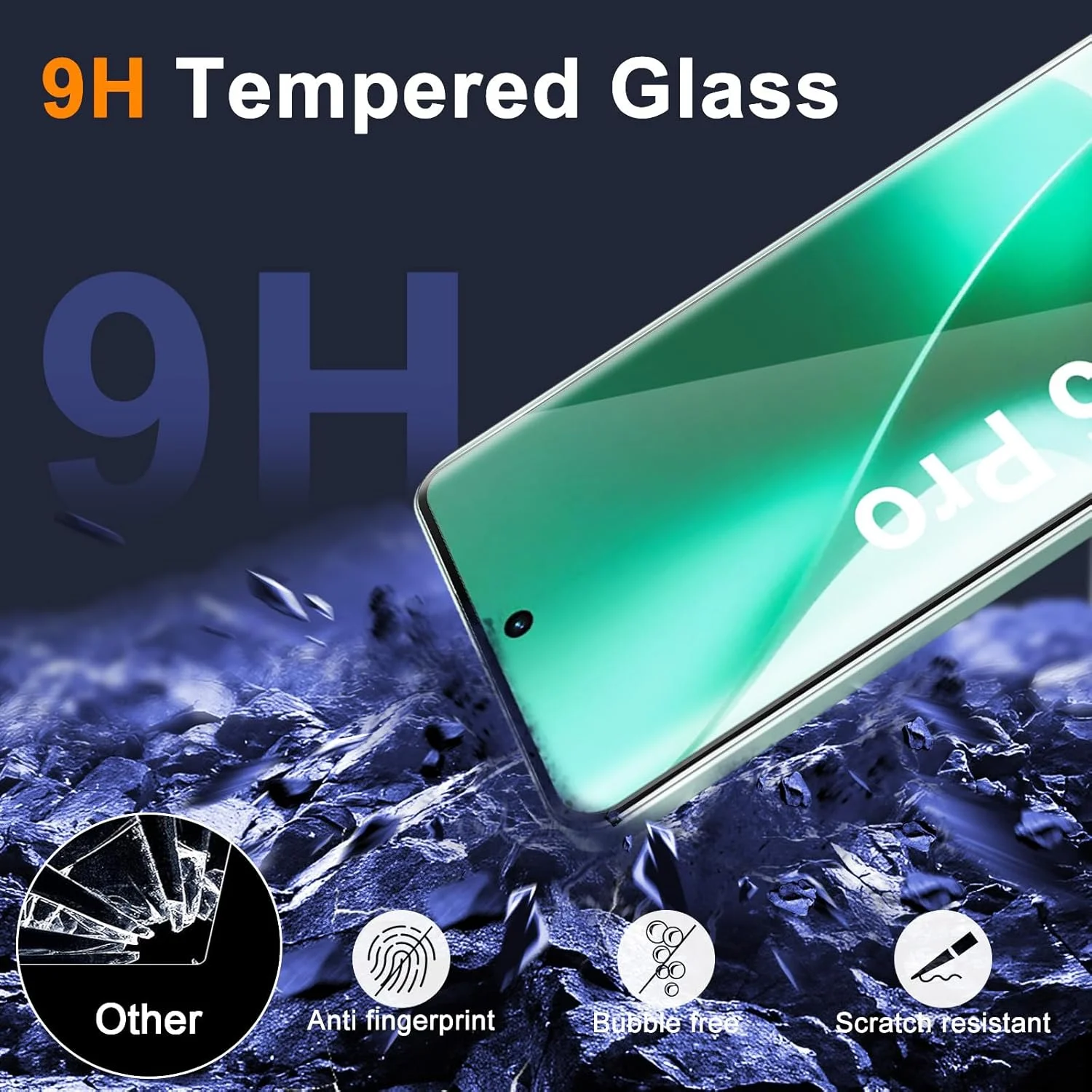 محافظ صفحه نمایش شیشه ای حرارت دیده GEEMEE برای Realme 15 Pro، بسته 2 عددی محافظ صفحه نمایش به همراه 2 محافظ دوربین، شیشه محافظ حرارت دیده با سختی 9H، پوشش کامل، محافظ صفحه نمایش با حساسیت بالا