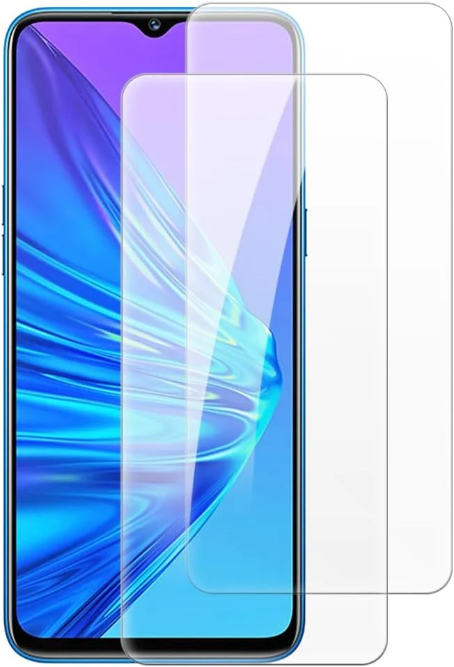 محافظ صفحه نمایش شیشه ای حرارت دیده شانتایم [2 عددی] سازگار با اوپو Realme C3 (6.5 اینچ)، HD شفاف ضد خش بدون حباب، سازگار با قاب