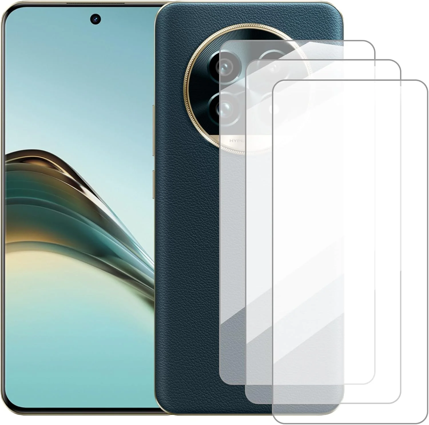 محافظ صفحه نمایش Damolong سازگار با Realme 13 Pro 5G RMX3990 (6.7 اینچ) [بسته 3 عددی] محافظ صفحه نمایش شیشه ای حرارت دیده مناسب برای Realme 13 Pro+ 5G RMX3921