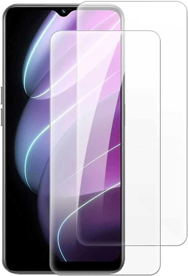 شاین تایم [بسته 2 عددی] محافظ صفحه نمایش شیشه ای حرارت دیده سازگار با OPPO Realme V30t 5G (6.5 اینچ)، شفاف HD ضد خش بدون حباب، سازگار با قاب