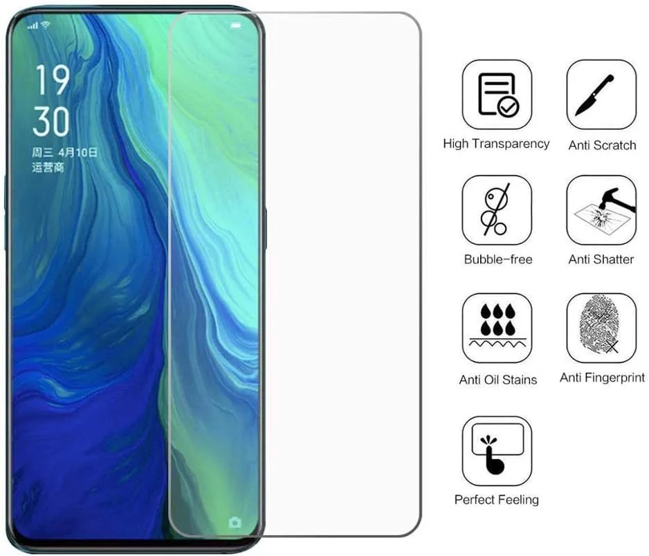 بسته 3 عددی محافظ صفحه نمایش شیشه ای حرارت دیده 9H، برای گوشی های OPPO Realme Q X Lite X2 Pro، محافظ صفحه نمایش برای گوشی های OPPO Realme X X2 XT U1 2 3 5 Pro، شیشه محافظ صفحه نمایش برای OPPO Realme X2 PRO