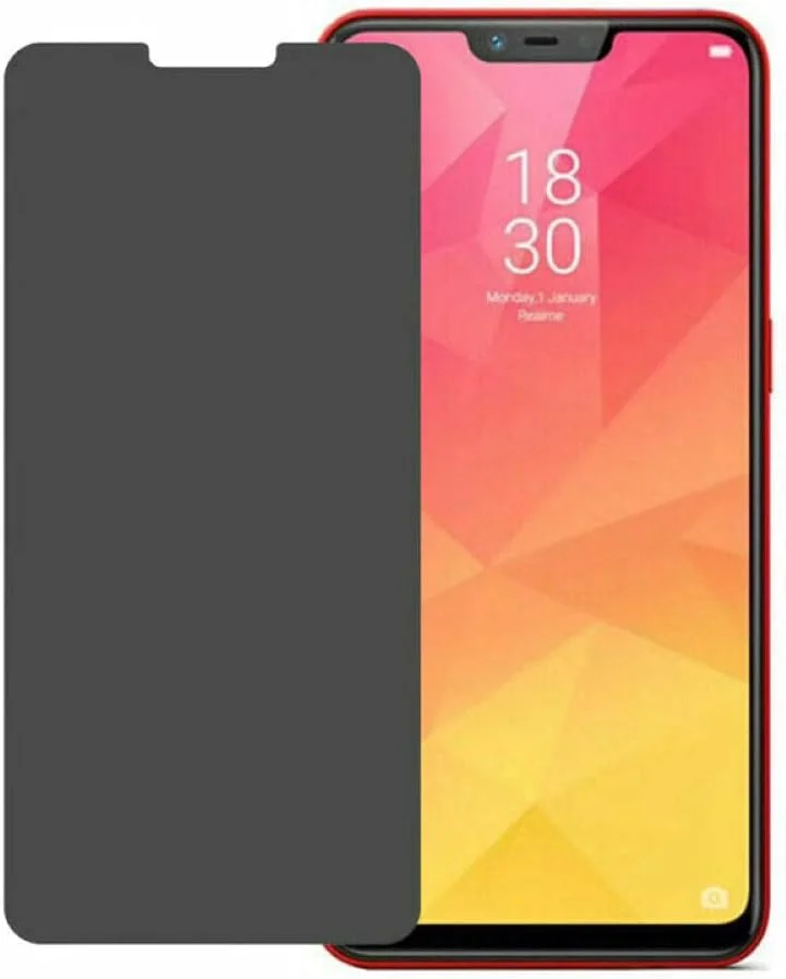 محافظ صفحه نمایش شیشه ای حریم خصوصی MIBQM برای OPPO Realme 2، ضد جاسوسی، مناسب برای OPPO Realme 2