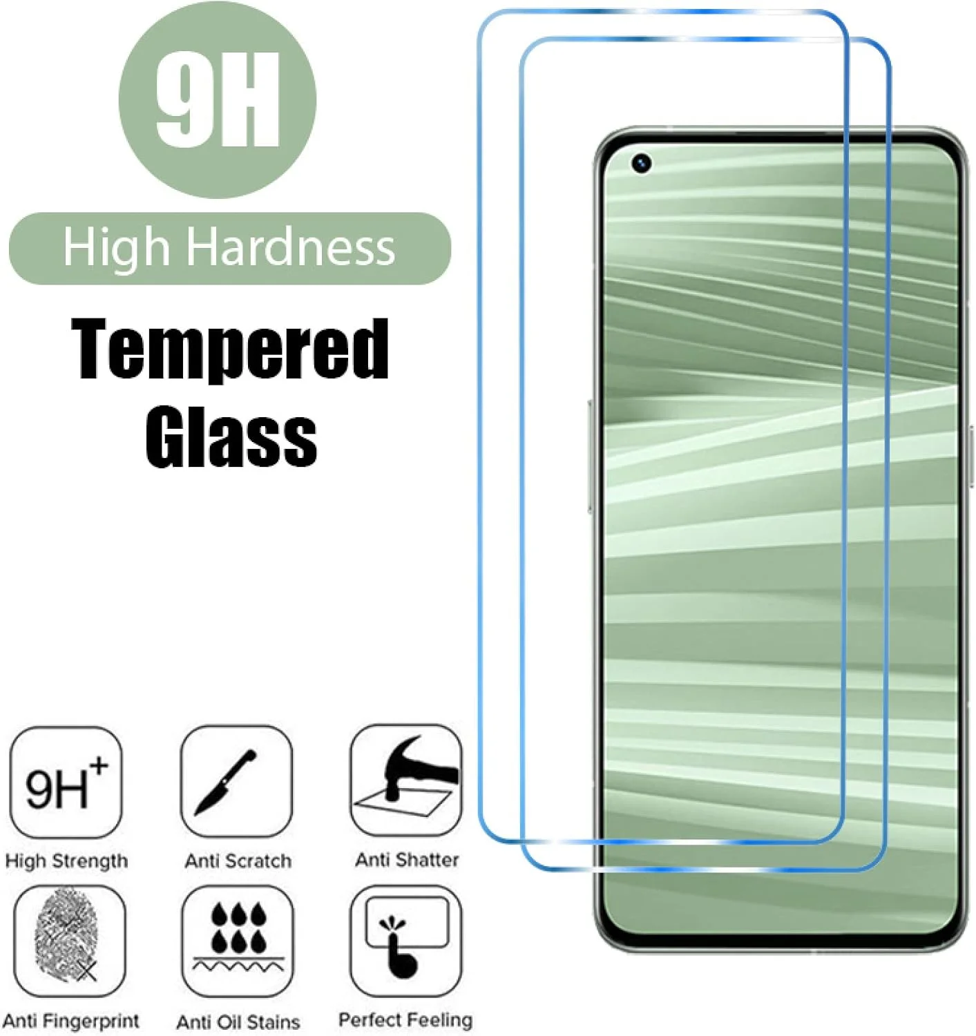 بسته 3 عددی محافظ صفحه نمایش شیشه ای حرارت دیده، برای گوشی های ریلمی GT Neo 2 Q3T Q3S 8 7 Pro 8i C35 C25 C21 و ریلمی C35