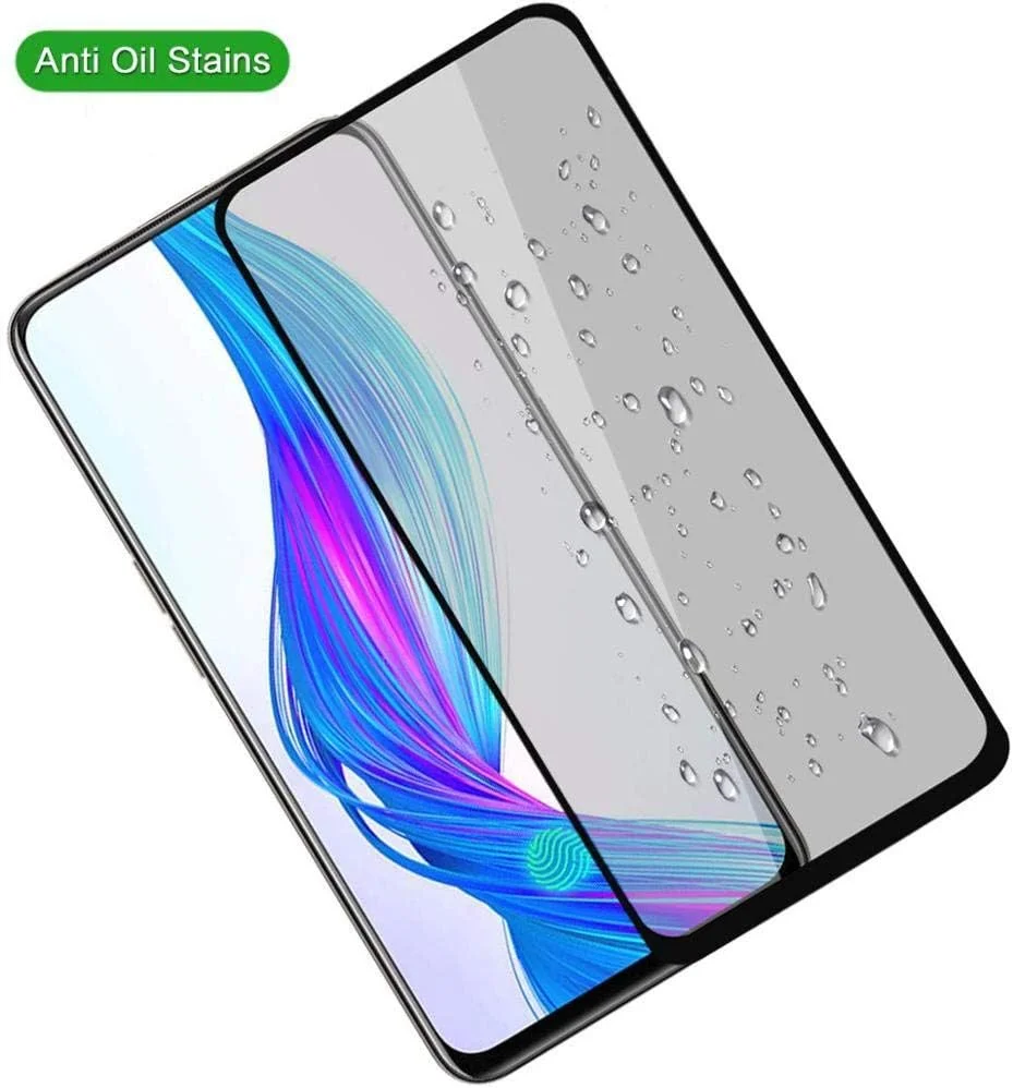 محافظ صفحه نمایش حریم خصوصی شیشه ای حرارت دیده 9D پوشش کامل MIBQM بسته 3 عددی برای OPPO Realme 1 2 3 Pro C1، فیلم محافظ ضد جاسوسی برای Realme X X Lite برای OPPO Realme 3Pro