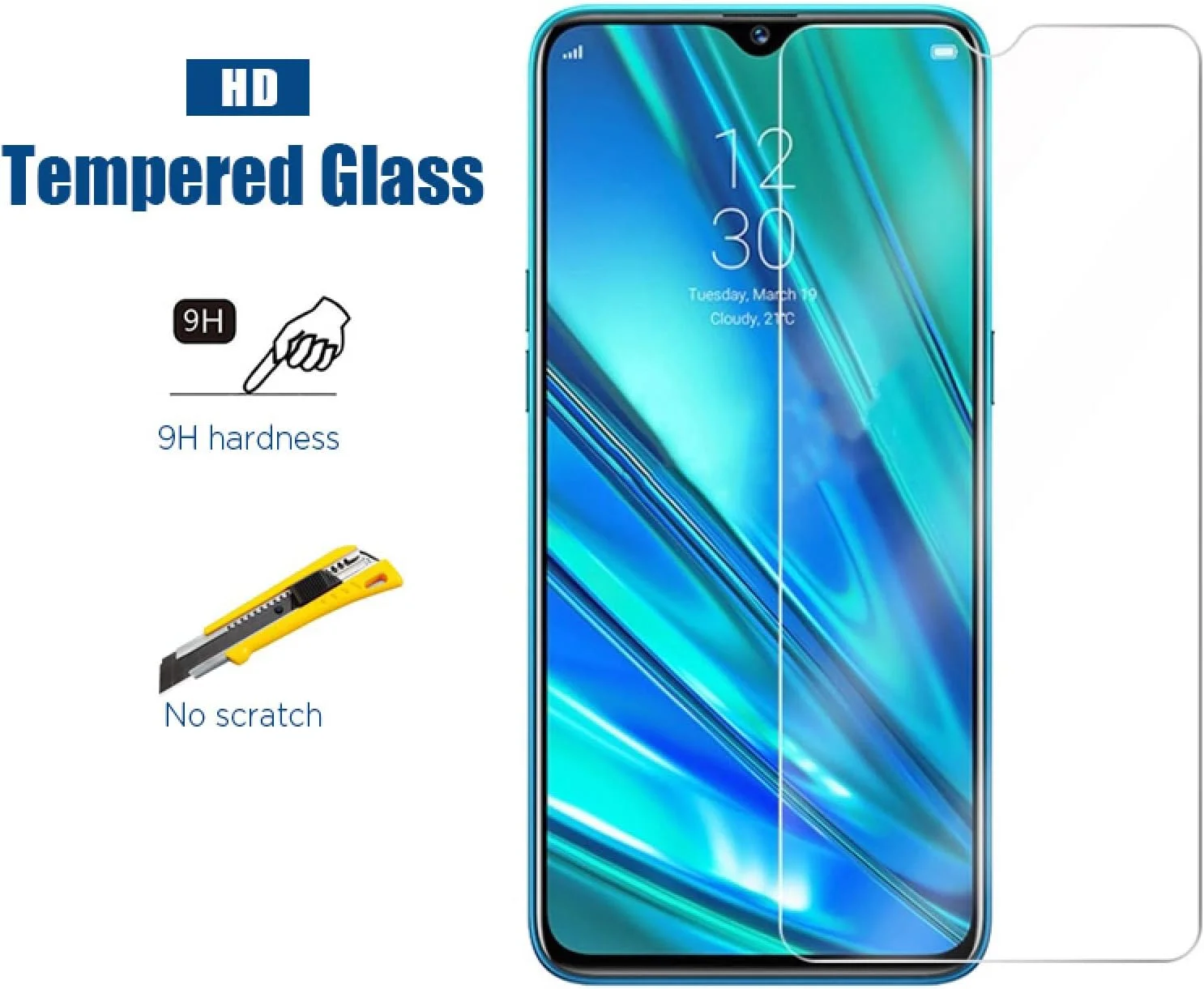 بسته 3 عددی محافظ صفحه نمایش شیشه ای حرارت دیده، برای گوشی های ریلمی GT Neo 2 Q3T Q3S 8 7 Pro 8i C35 C25 C21 و ریلمی C35