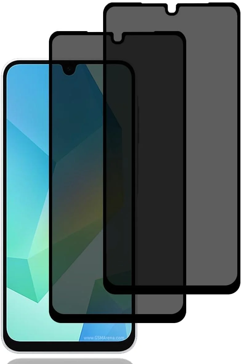 [بسته 2 عددی] محافظ صفحه نمایش ضد جاسوسی سازگار با Realme Note 60X - شیشه محافظ حریم خصوصی، فیلم شیشه ای سه بعدی، محافظ ضد خش با سختی 9H، محافظ صفحه نمایش حریم خصوصی