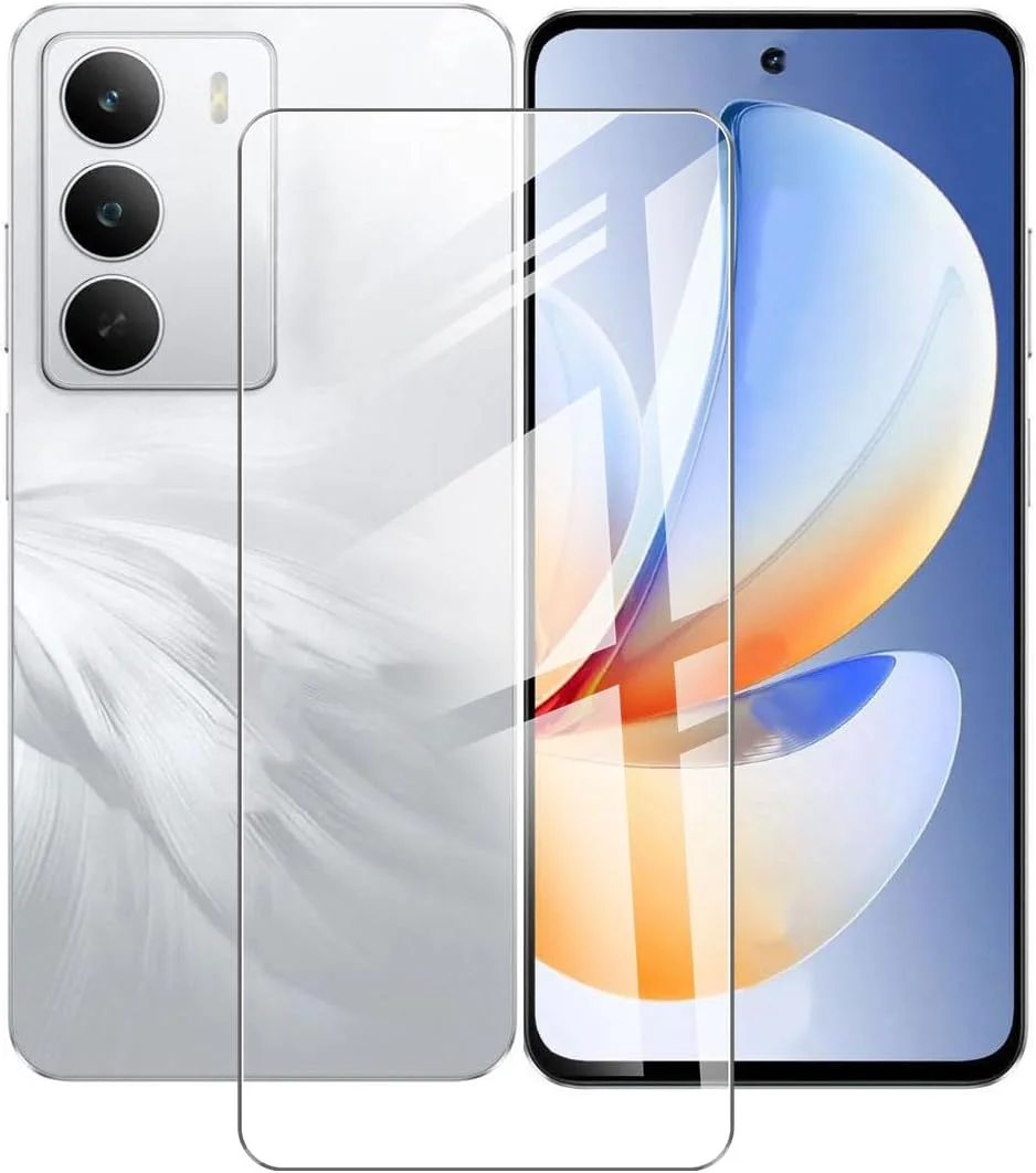 محافظ صفحه نمایش شفاف KJYFOANI برای Realme C71 (6.67 اینچ)، بدون حباب، کیفیت بالا، حساسیت بالا، محافظ صفحه نمایش با سختی 9H - [بسته 1 عددی]