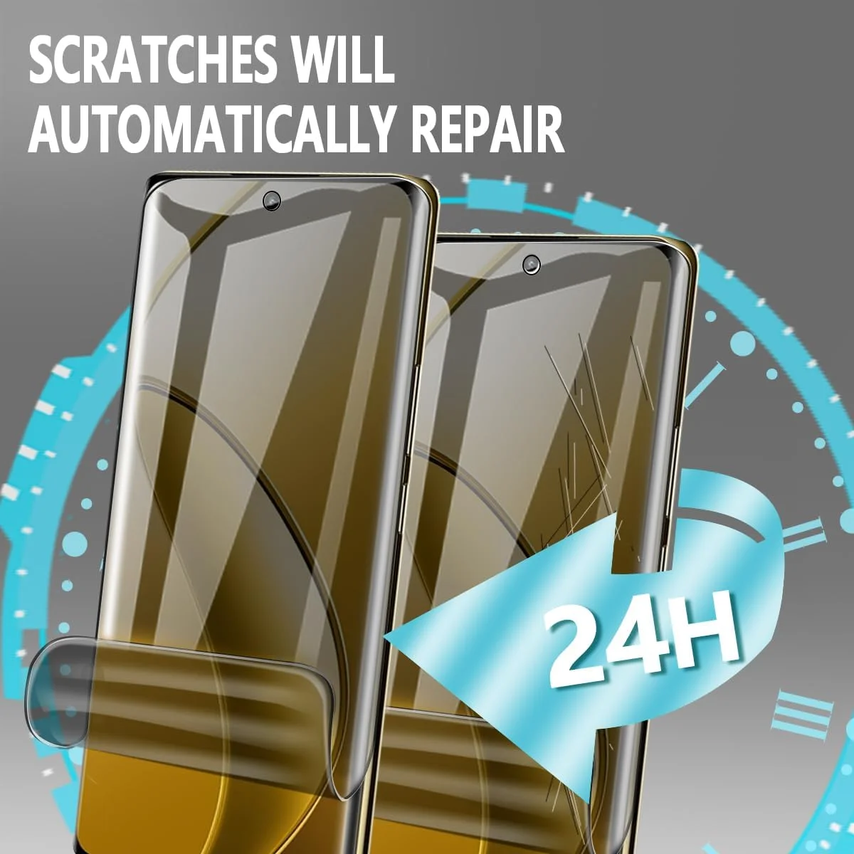 محافظ صفحه نمایش حریم خصوصی Phlleyaa برای Realme 12 Pro، فیلم TPU انعطاف پذیر 1 عدد + محافظ دوربین پشتی 1 عدد، نصب آسان بدون حباب برای شیشه حرارت دیده Realme 12 Pro