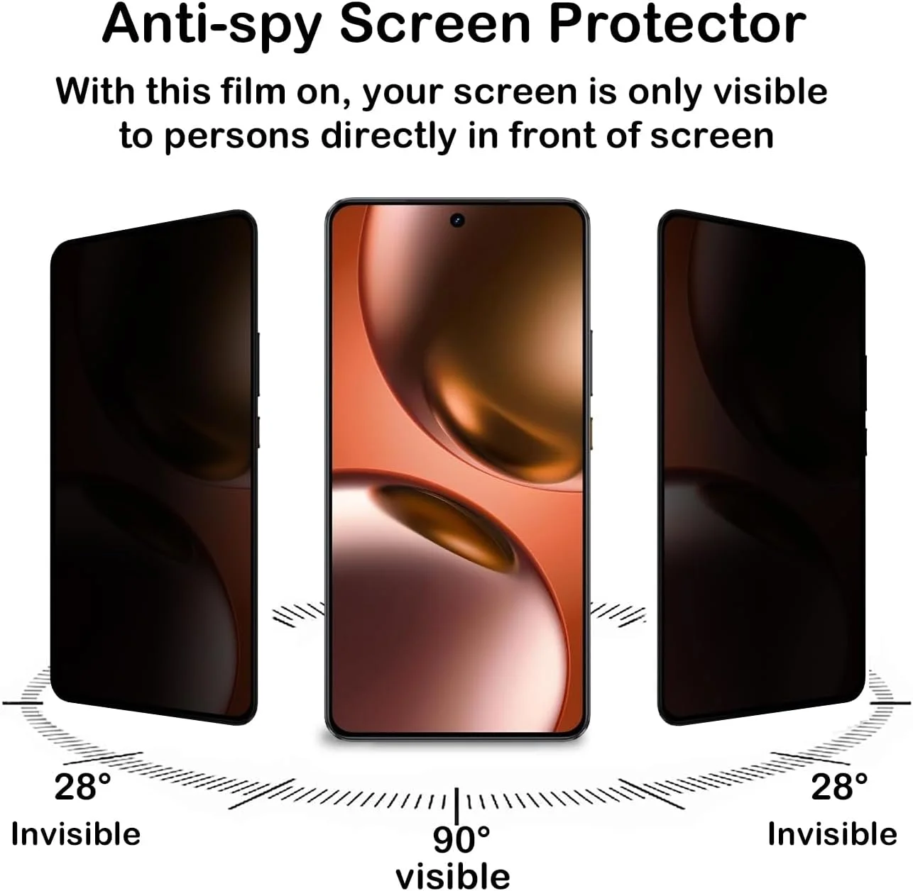 محافظ صفحه نمایش حریم خصوصی شیشه ای برای Realme GT 7/Realme GT 7T [2 عدد]، محافظ صفحه نمایش ضد جاسوسی، محافظ صفحه نمایش حریم خصوصی، سختی 9H، ضد خش، محافظ صفحه نمایش حریم خصوصی برای Realme GT 7/7T