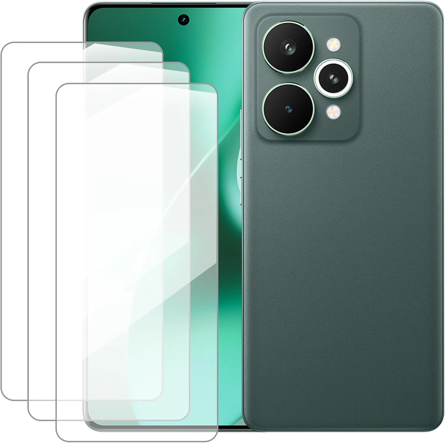 محافظ صفحه نمایش دامولون سازگار با Realme 15 Pro 5G (6.8 اینچ) [بسته 3 عددی] محافظ صفحه شیشه ای مناسب برای Realme 15 Pro 5G، فیلم محافظ شیشه ای تمپر شده