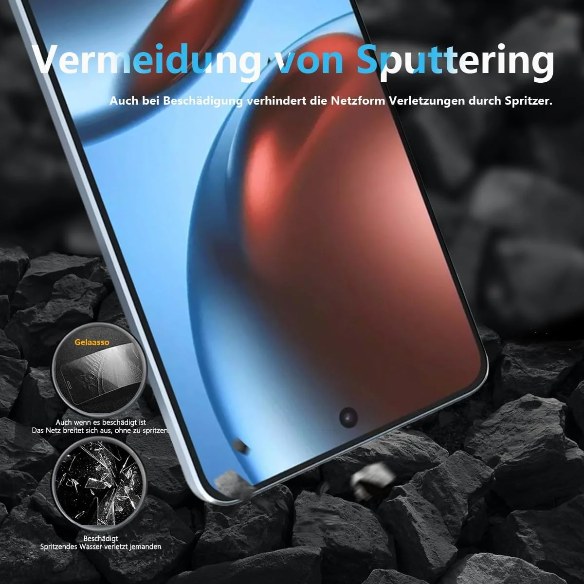 محافظ صفحه نمایش شیشه ای تمپرد Gelaasso بسته 4 عددی برای Realme GT 7/GT 7T 5G - شیشه با سختی 9H ضد خش - HD فوق العاده شفاف