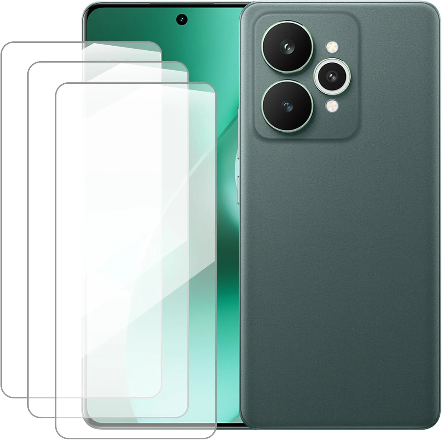 Damolong Screen Protector Compatible with Realme 15 5G(6.8 Inch) [3 Pack] Glass Screen Protector Suitable for Realme 15 5G, Tempered Glass Protective Film