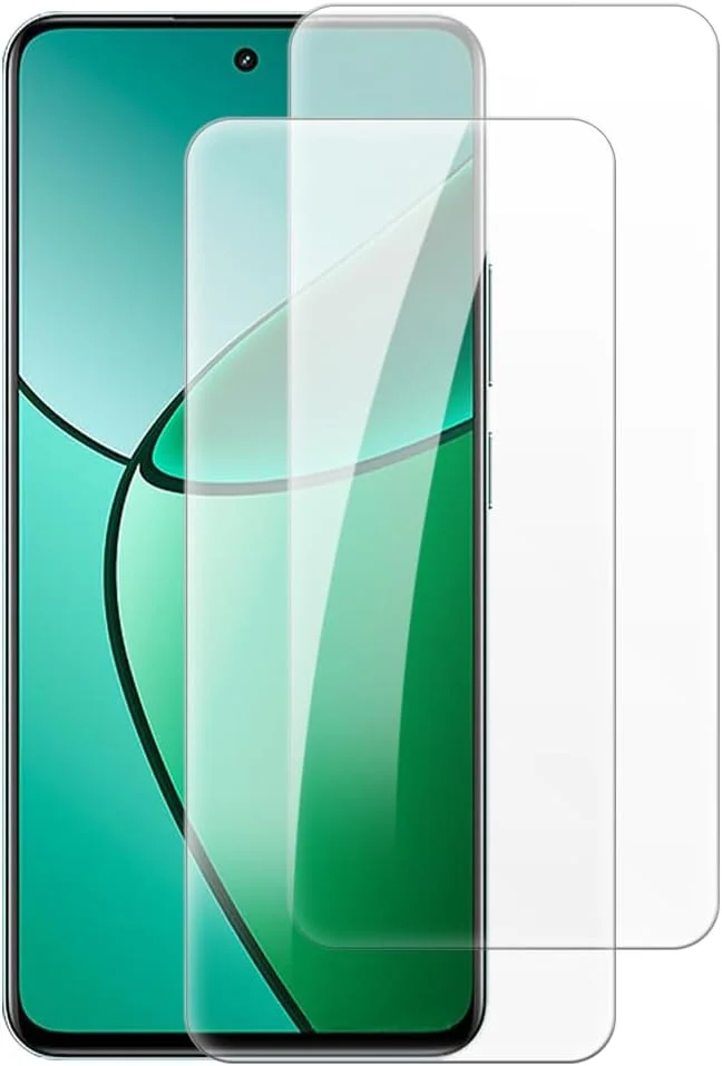 شنتایم [بسته 2 عددی] محافظ صفحه نمایش شیشه ای حرارت دیده سازگار با اوپو Realme Narzo 70 Pro 5G (6.67 اینچ)، شفاف HD ضد خش بدون حباب، سازگار با قاب