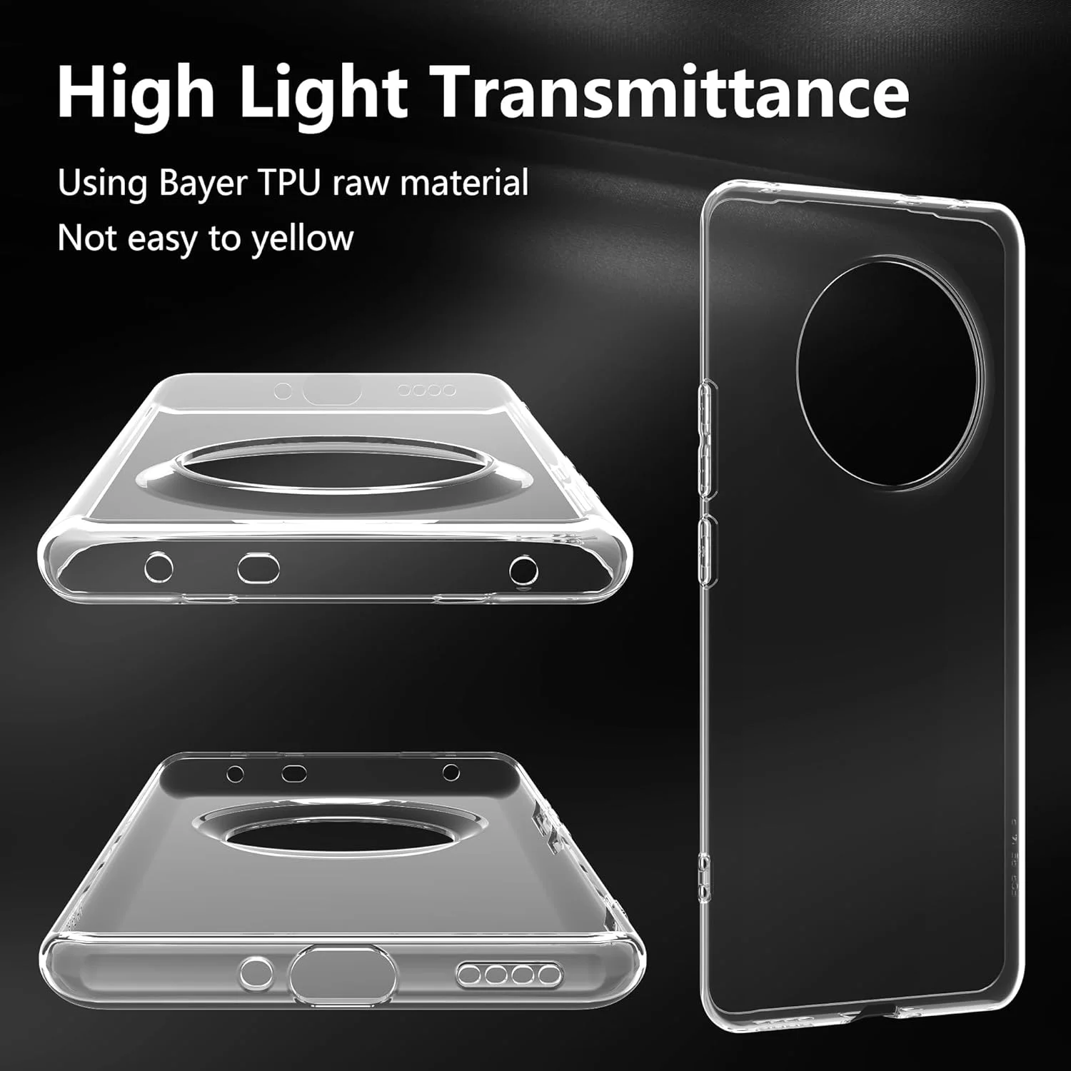 قاب محافظ گوشی سازگار با Realme 14 Pro، یک عدد محافظ صفحه نمایش شیشه ای حرارت دیده سه بعدی، محافظت از دوربین، قاب محافظ فوق العاده نازک، قاب گوشی موبایل سیلیکونی TPU نرم شفاف