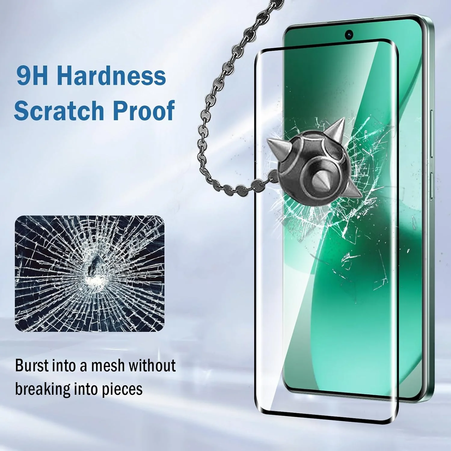 ناتبوک [2 عدد شیشه حرارت دیده برای Realme 15 5G، بدون حباب] [ضد خش] محافظ صفحه نمایش پوشش کامل برای Realme 15 5G، شیشه شفاف HD، نصب آسان