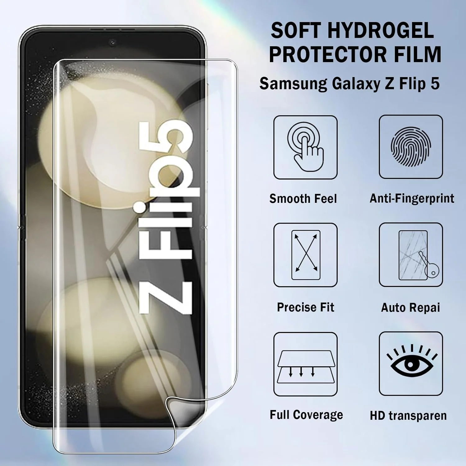 محافظ صفحه نمایش شیشه ای WFTE [بسته 2 عددی] برای گوشی OPPO Realme 8 5G، ضد خش، شفافیت بالا، ضد اثر انگشت، بدون حباب، ضد گرد و غبار