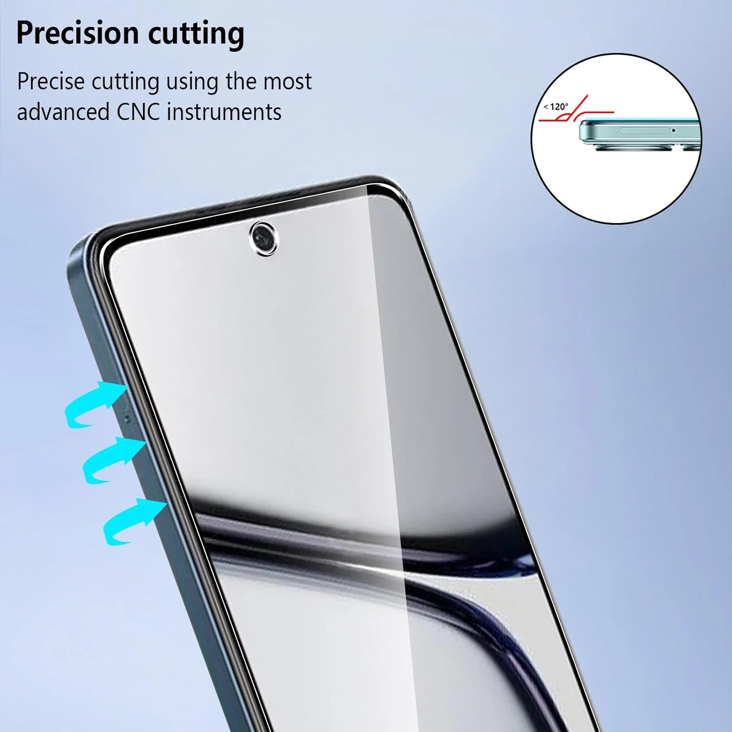 محافظ صفحه نمایش شیشه ای حرارت دیده پولاچی، بسته 3 عددی، سازگار با Realme C65 4G، ضد خش، سختی 9H، ضخامت 0.26 میلی متر، فوق العاده شفاف، محافظ صفحه نمایش برای Realme C65 4G