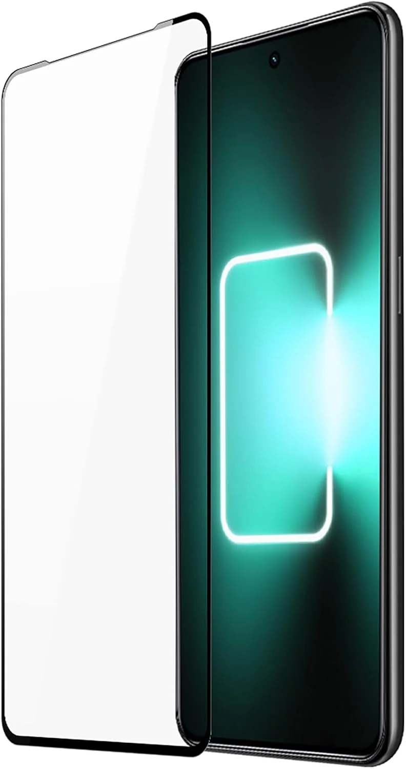محافظ صفحه نمایش شیشه ای حرارت دیده 9D داکس دوکیس، طراحی شده برای Realme GT3/GT Neo 5، شیشه آلومینیوم-سیلیکون 0.33 میلی متری ضد جاسوسی - مشکی (تک عددی)