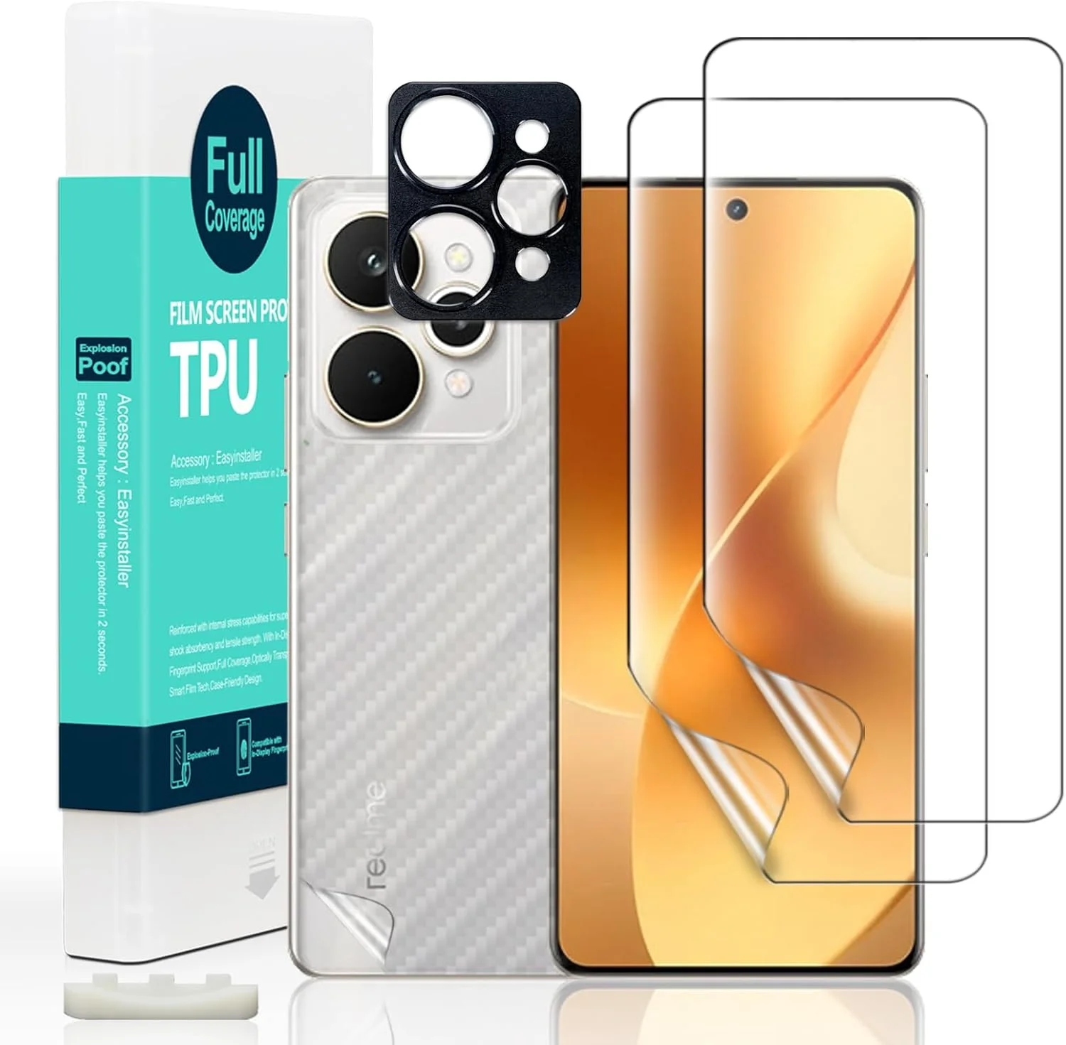 محافظ صفحه نمایش Ibywind برای Realme 15 Pro 5G، بسته 2 عددی، فیلم هیدروژل با محافظ لنز دوربین، ابزار نصب آسان، بدون حباب، سازگار با باز کردن قفل اثر انگشت، ضد خرد شدن، ضد خش
