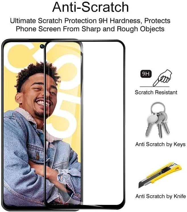 محافظ صفحه نمایش شیشه ای 5D سازگار با REALME - پوشش کامل، ضد اثر انگشت، Ultra HD، مقاوم در برابر خراش، بدون حباب، نصب آسان برای تلفن های Realme (REALME C53) محافظ صفحه نمایش شیشه ای 5D سازگار با REALME - پوشش کامل، ضد اثر انگشت، Ultra HD، مقاوم در برابر خراش، بدون حباب، نصب آسان برای تلفن های Realme (REALME C53)