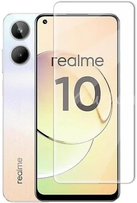 محافظ صفحه نمایش شیشه ای Realme 10، ضد خش، سختی 9H، فیلم محافظ HD برای گوشی اوپو Realme 10 4G شفاف
