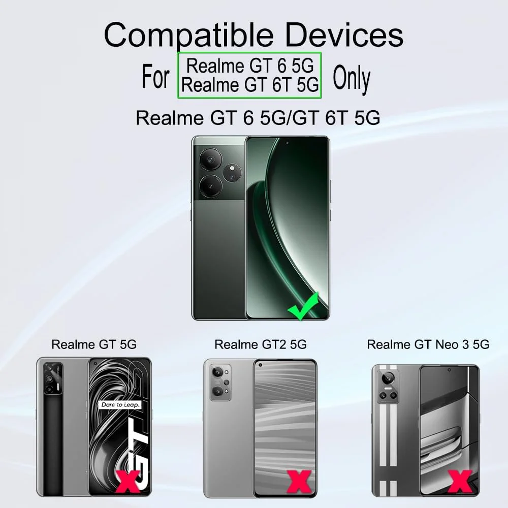 محافظ صفحه نمایش انعطاف پذیر TPU مدل Ibywind شامل 2 عدد محافظ صفحه نمایش برای گوشی Realme GT 6 5G/GT 6T 5G سایز 6.78 اینچ، به همراه 1 عدد محافظ لنز دوربین و 1 عدد محافظ پشت گوشی [نصب آسان، حسگر اثر انگشت، بدون حباب، سازگار با قاب]