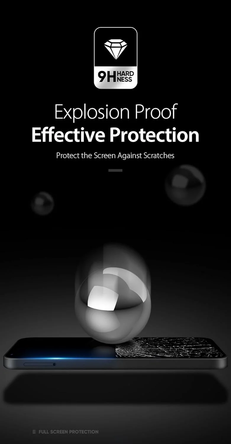 محافظ صفحه نمایش شیشه ای حرارت دیده 9D داکس داکیس، طراحی شده برای Realme 10 4G، شیشه آلومینیوم-سیلیکون 0.33 میلی متری ضد جاسوسی - مشکی (تک بسته ای)
