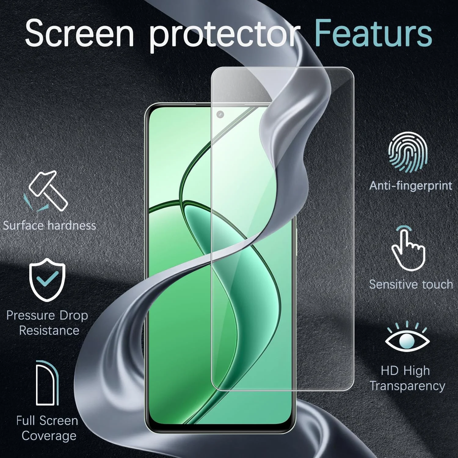 محافظ صفحه نمایش Vuciya بسته 3 عددی سازگار با Realme 12x / Realme 12 شیشه حرارت دیده، فیلم محافظ با سختی 9H شفاف HD ضد خش، برای Realme 12x محافظ صفحه نمایش Vuciya بسته 3 عددی سازگار با Realme 12x / Realme 12 شیشه حرارت دیده، فیلم محافظ با سختی 9H شفاف HD ضد خش، برای Realme 12x