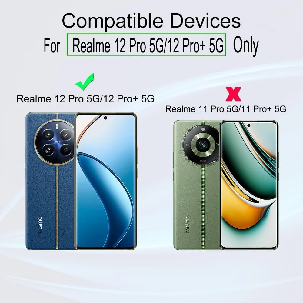 محافظ صفحه نمایش انعطاف پذیر TPU آی ب wind مدل Realme 12 Pro 5G/12 Pro+ 5G/12 Pro Plus 5G 6.7 اینچ، شامل 2 عدد محافظ صفحه نمایش، 1 عدد محافظ لنز دوربین و 1 عدد محافظ پشت گوشی [نصب آسان، شفافیت HD، ضد ایجاد حباب]