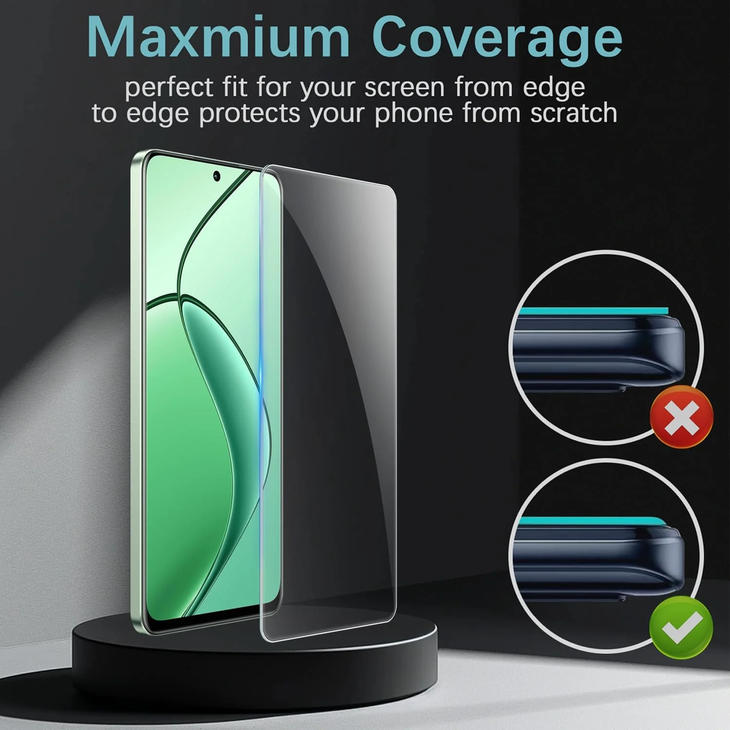 محافظ صفحه نمایش Vuciya بسته 3 عددی سازگار با Realme 12x / Realme 12 شیشه حرارت دیده، فیلم محافظ با سختی 9H شفاف HD ضد خش، برای Realme 12x محافظ صفحه نمایش Vuciya بسته 3 عددی سازگار با Realme 12x / Realme 12 شیشه حرارت دیده، فیلم محافظ با سختی 9H شفاف HD ضد خش، برای Realme 12x
