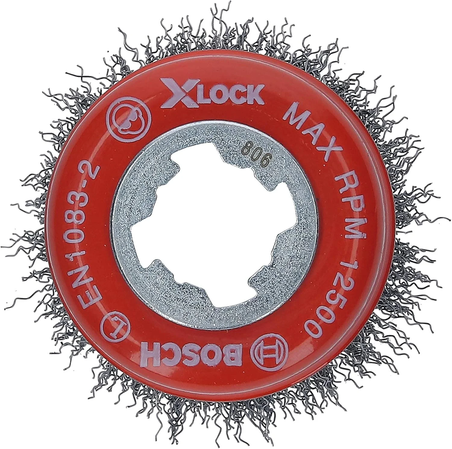 برس سیمی کاسه ای فولادی کربنی بوش WBX318 با قطر 3 اینچ و رابط X-LOCK