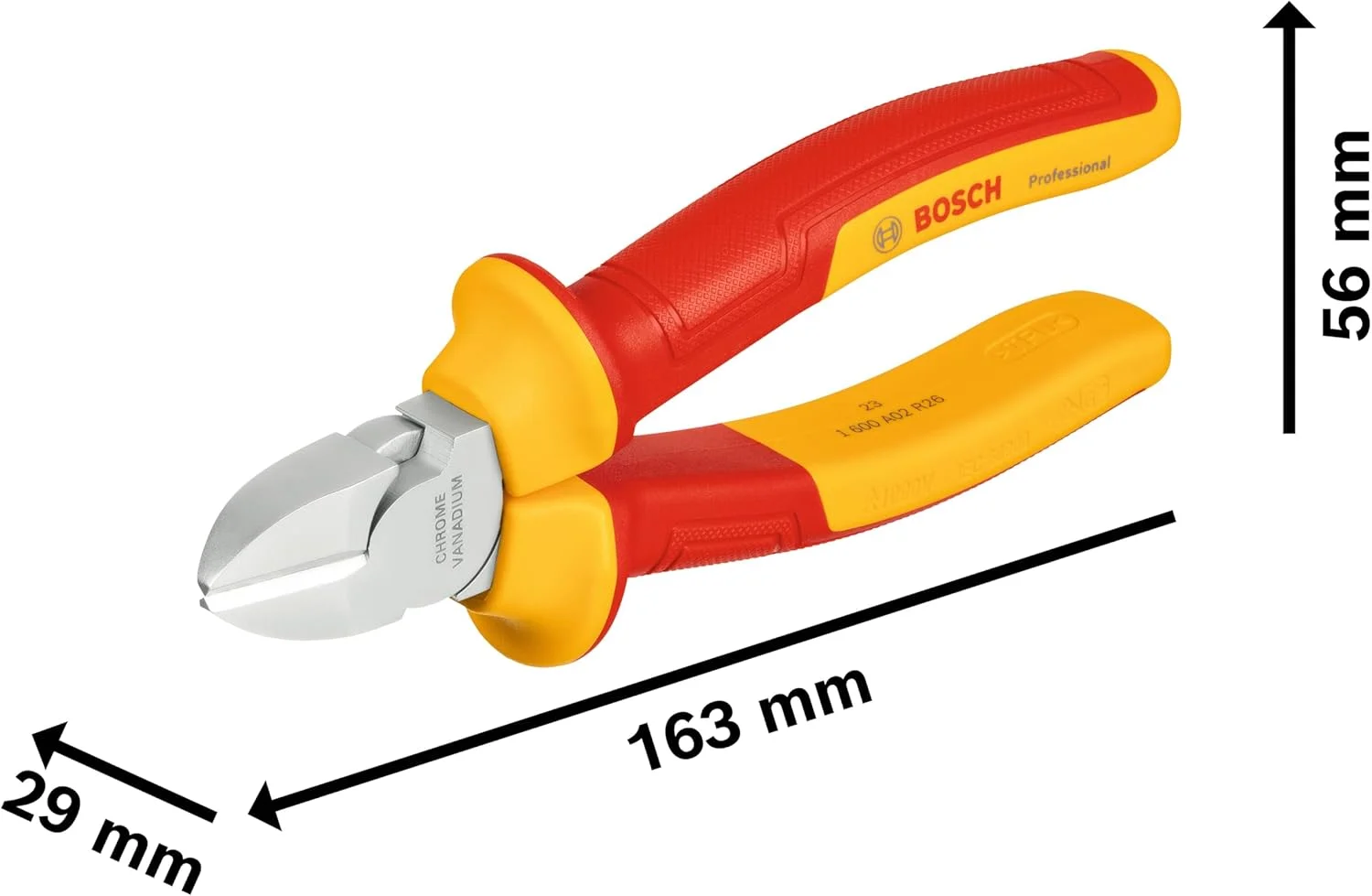 مجموعه ابزار دستی 3 تکه بوش پروفشنال (شامل 1 عدد پیچ گوشتی VDE (PH1)، 1 عدد سیم چین VDE (160 میلی متر) و 1 عدد درب بازکن بطری در جعبه L-Boxx Mini)