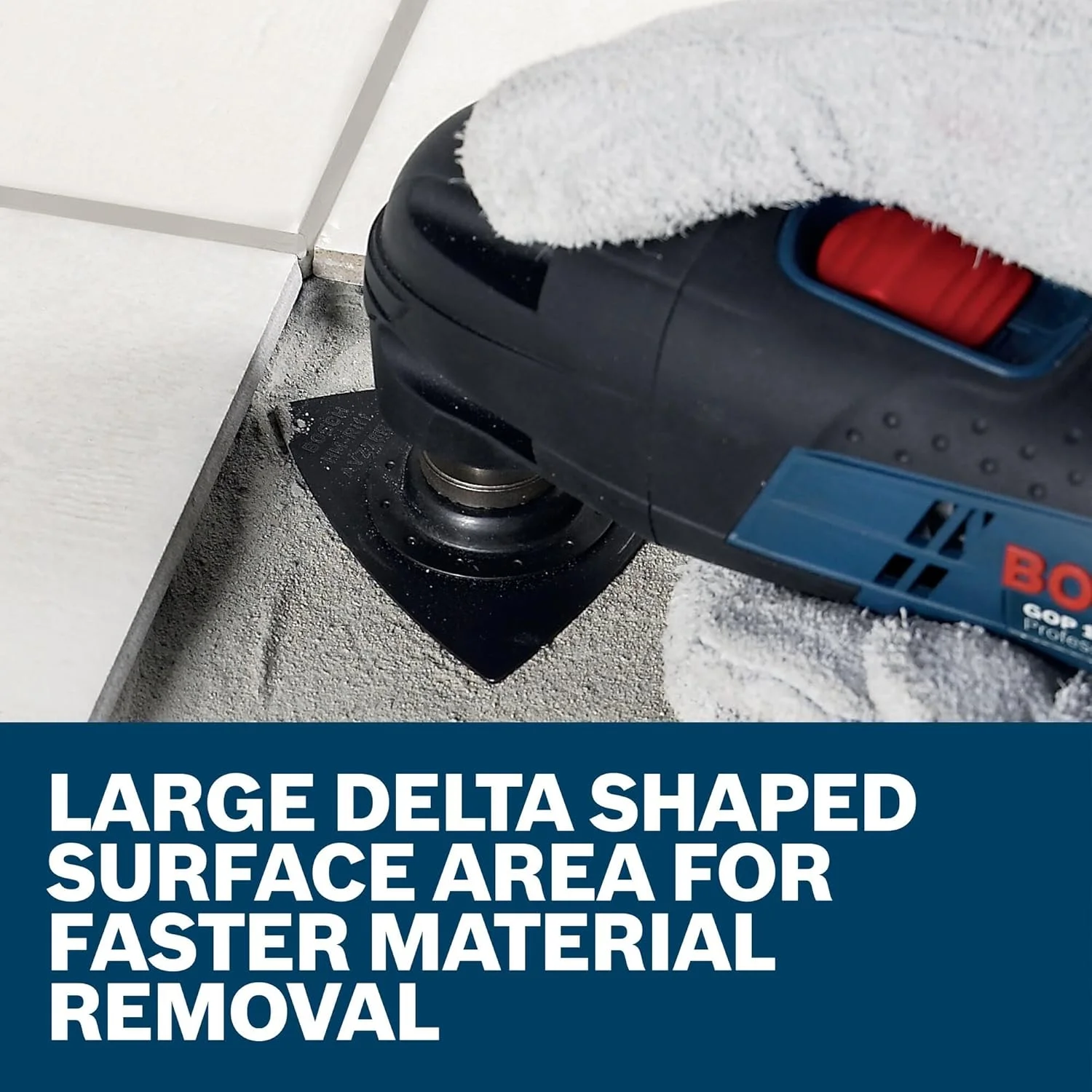 ابزار چندکاره نوسانی استارلاک بوش مدل OSL300CR، 3 اینچی، یک تکه، دارای دندانه های کاربیدی برای برداشتن دوغاب و مواد سایشی