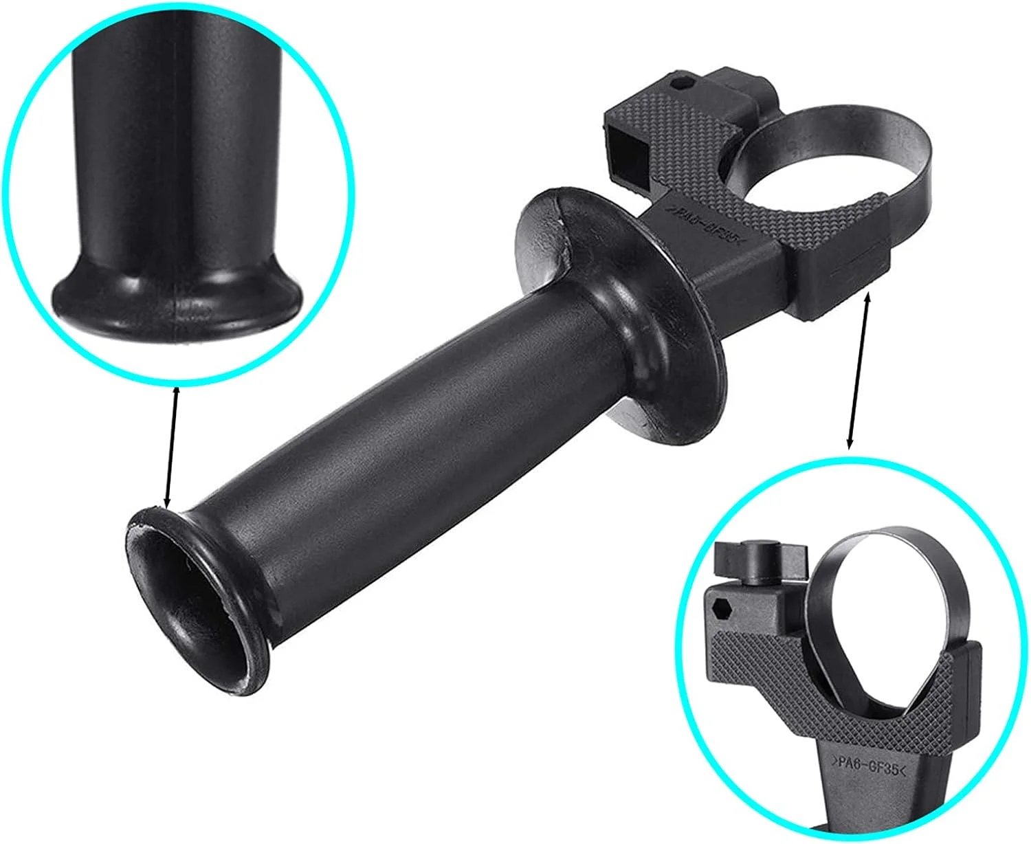 دسته کمکی پلاستیکی مشکی چکش برقی Still Awake، 2 عددی، دسته جلویی جانبی برای بوش GBH2-20/22/24، لوازم جانبی ابزار برقی (Bosch-20/22/24)