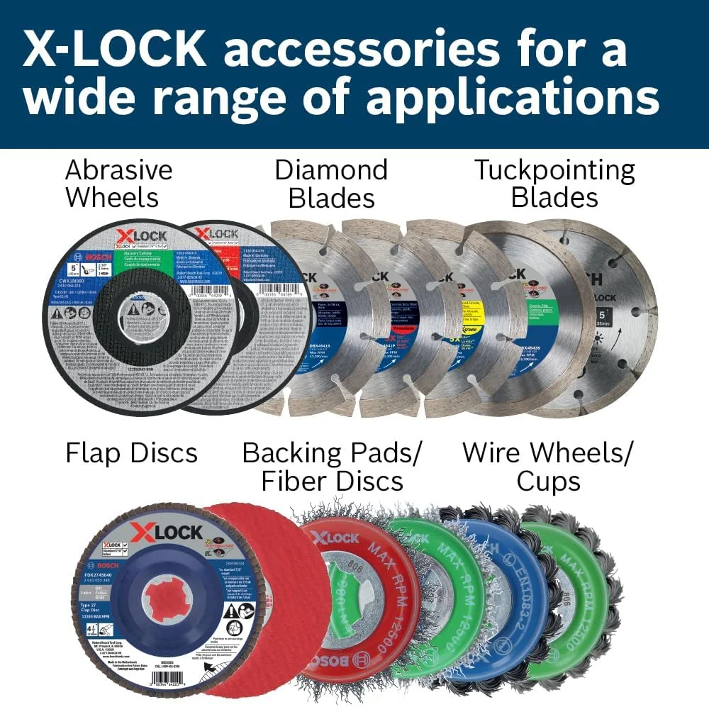 برس سیمی کاسه ای فولادی کربنی بوش WBX318 با قطر 3 اینچ و رابط X-LOCK