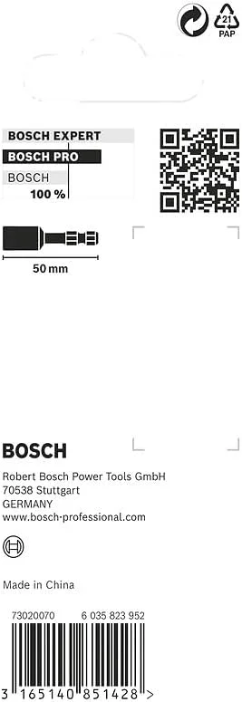 بوش 1 عدد PRO بکس ضربه ای (145 x 65 میلی متر، لوازم جانبی حرفه ای پیچ گوشتی، پیچ گوشتی)