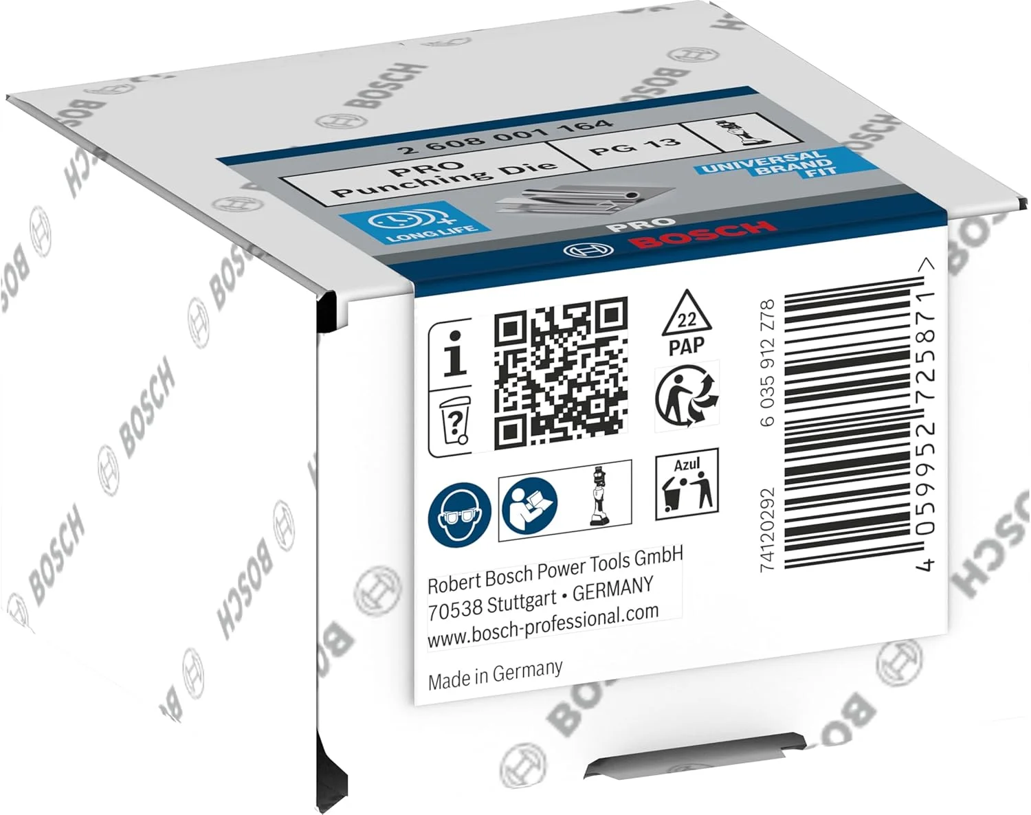 ماتریس پانچ بوش 1 عدد Pro فولاد ضد زنگ (67 x 45 میلی متر، ابزار جانبی حرفه ای)