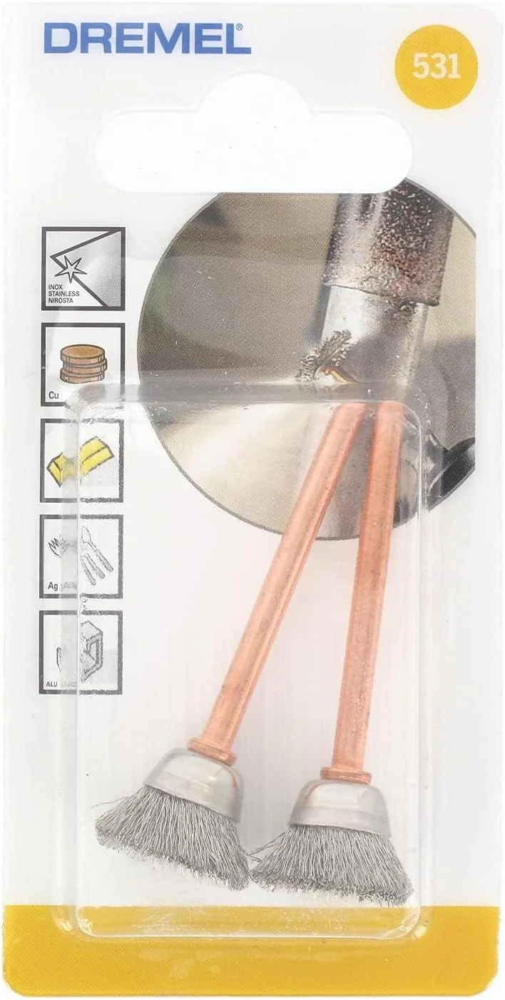 برس های استیل ضد زنگ درمل بوش 531-02 (بسته 2 عددی)، 1/2 اینچ