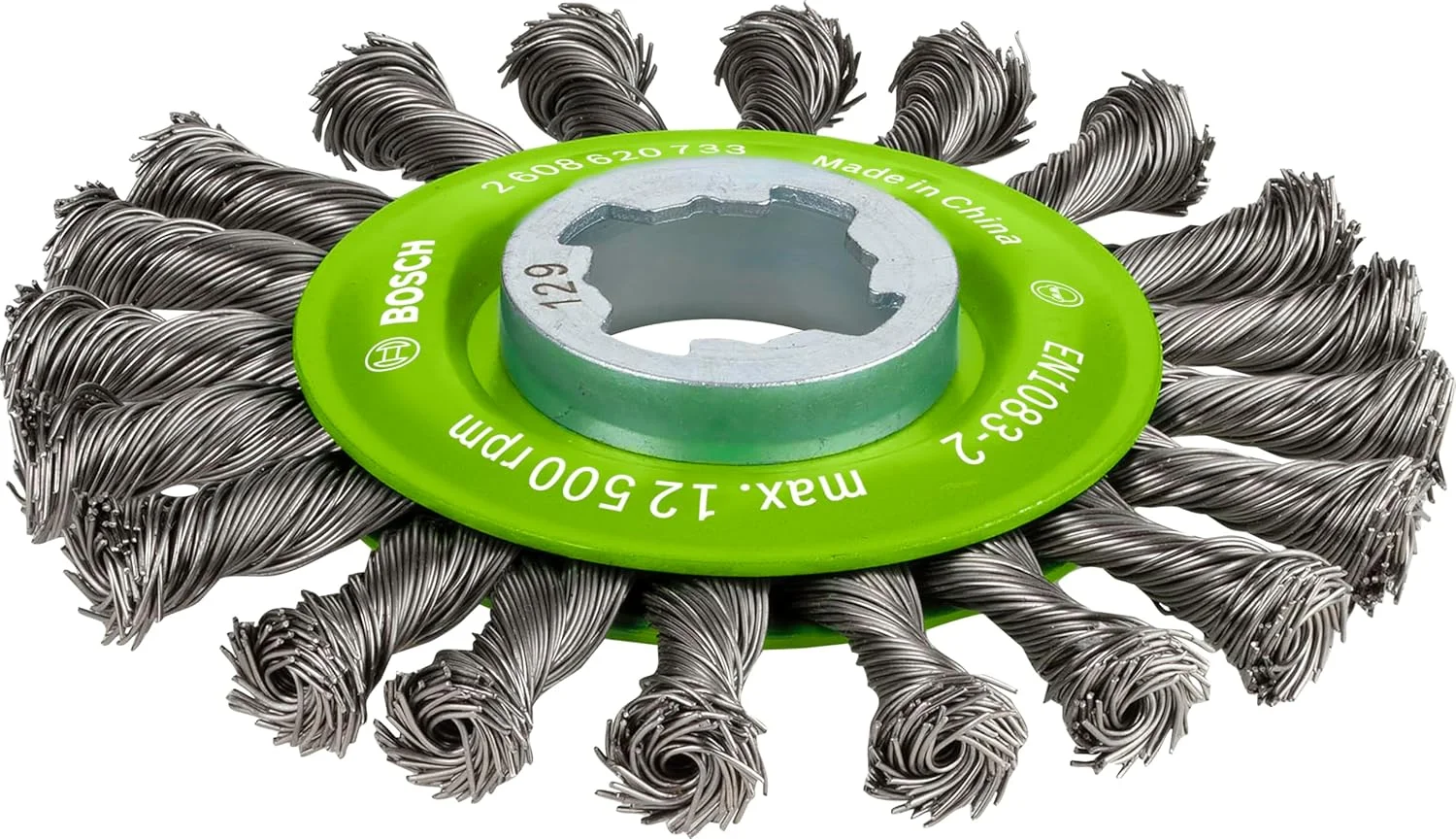 برس سیمی بافته شده سنگین بوش پروفشنال (برای استیل ضد زنگ، X-LOCK، ضد زنگ، قطر 115 میلی متر، ضخامت سیم 0.5 میلی متر)