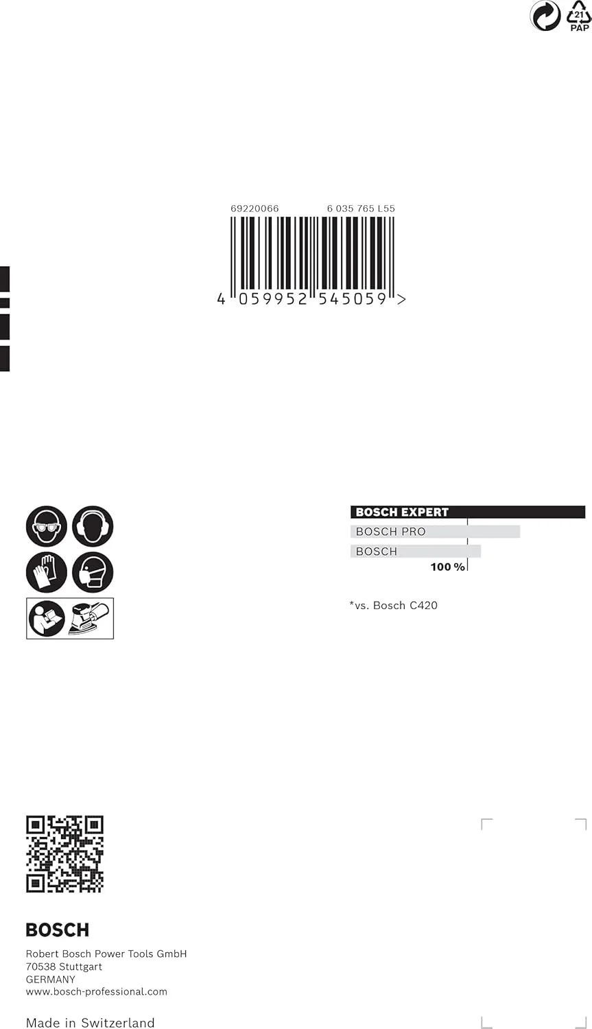 سنباده سمباده لرزان بوش پروفشنال Expert C470، سایز 100x150 میلی متر، زبری 400