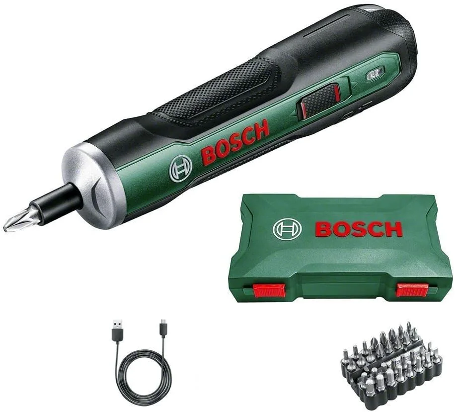 Bosch Home and Garden Cordless Screwdriver PushDrive (3.6 Volt, 32 bits, in storage box)